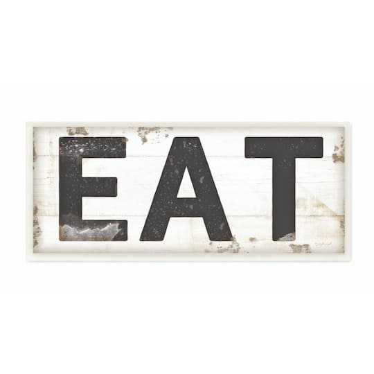 Stupell Industries Eat Wooden Wall Plaque